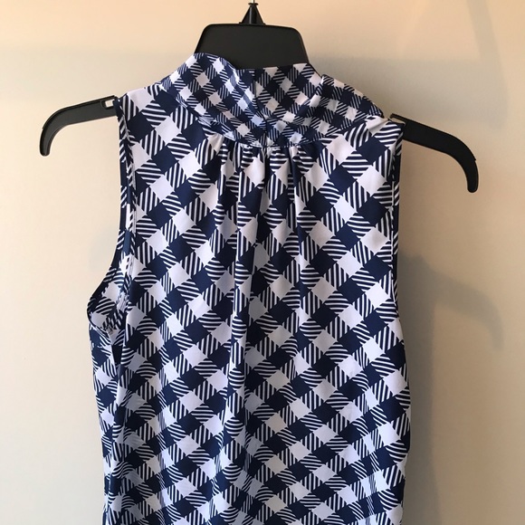 Mud Pie Sleeveless Blue and White Tunic - Picture 4 of 6